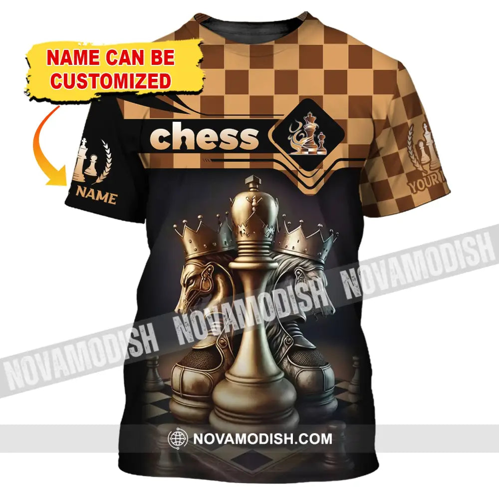 Unisex Shirt Custom Name Chess Lover Hoodie Polo Long Sleeve Gift For Player T-Shirt