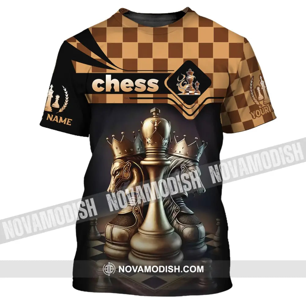 Unisex Shirt Custom Name Chess Lover Hoodie Polo Long Sleeve Gift For Player T-Shirt / S