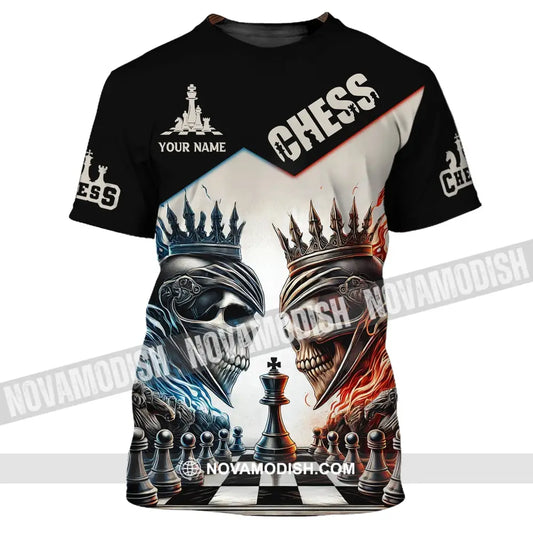 Unisex Shirt Custom Name Chess Lover Hoodie Polo Long Sleeve T-Shirt / S T-Shirt