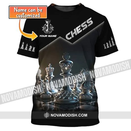 Unisex Shirt Custom Name Chess T-Shirt For Club Lover Clothing