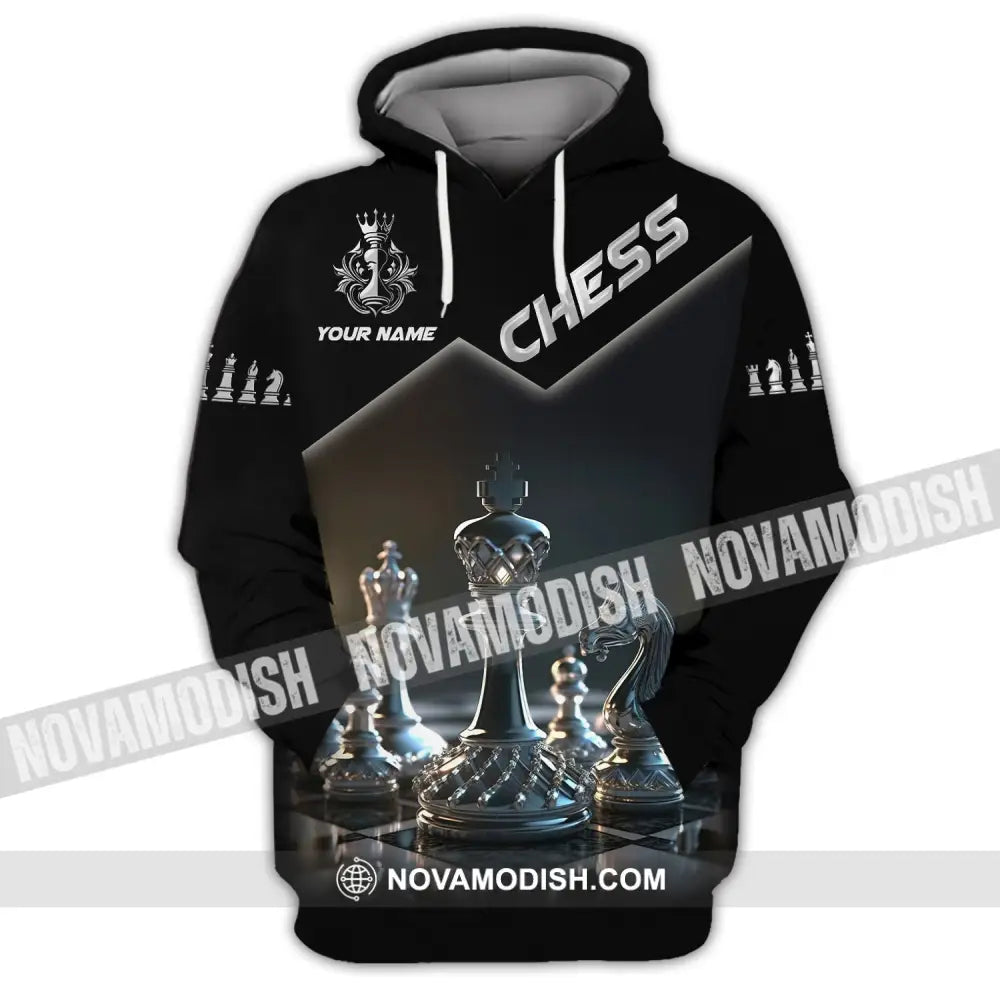 Unisex Shirt Custom Name Chess T-Shirt For Club Lover Clothing Hoodie / S