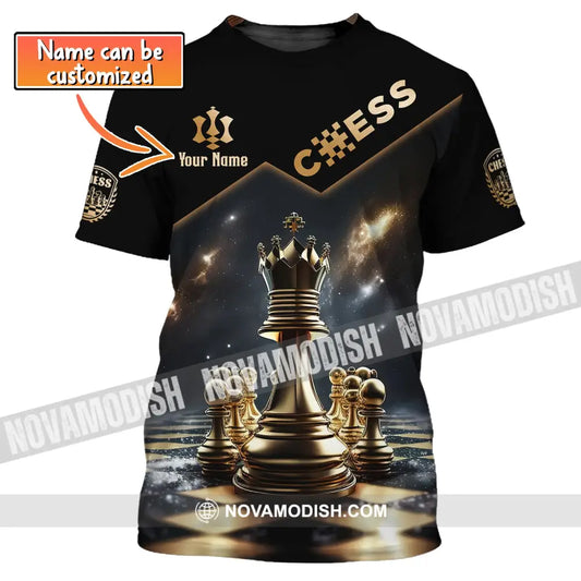 Unisex Shirt Custom Name Chess T-Shirt Game King