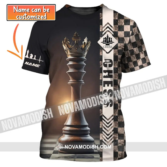 Unisex Shirt Custom Name Chess T-Shirt Game King