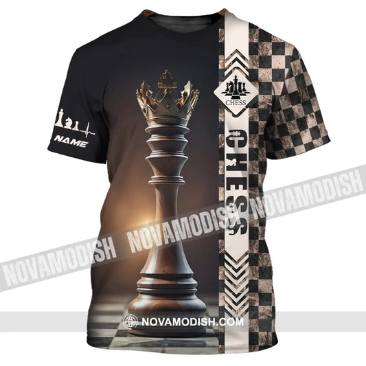 Unisex Shirt Custom Name Chess T-Shirt Game King / S