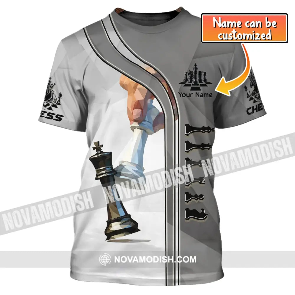 Unisex Shirt Custom Name Chess T-Shirt Lover For Club