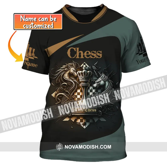 Unisex Shirt Custom Name Chess T-Shirt Nato Player Clothing