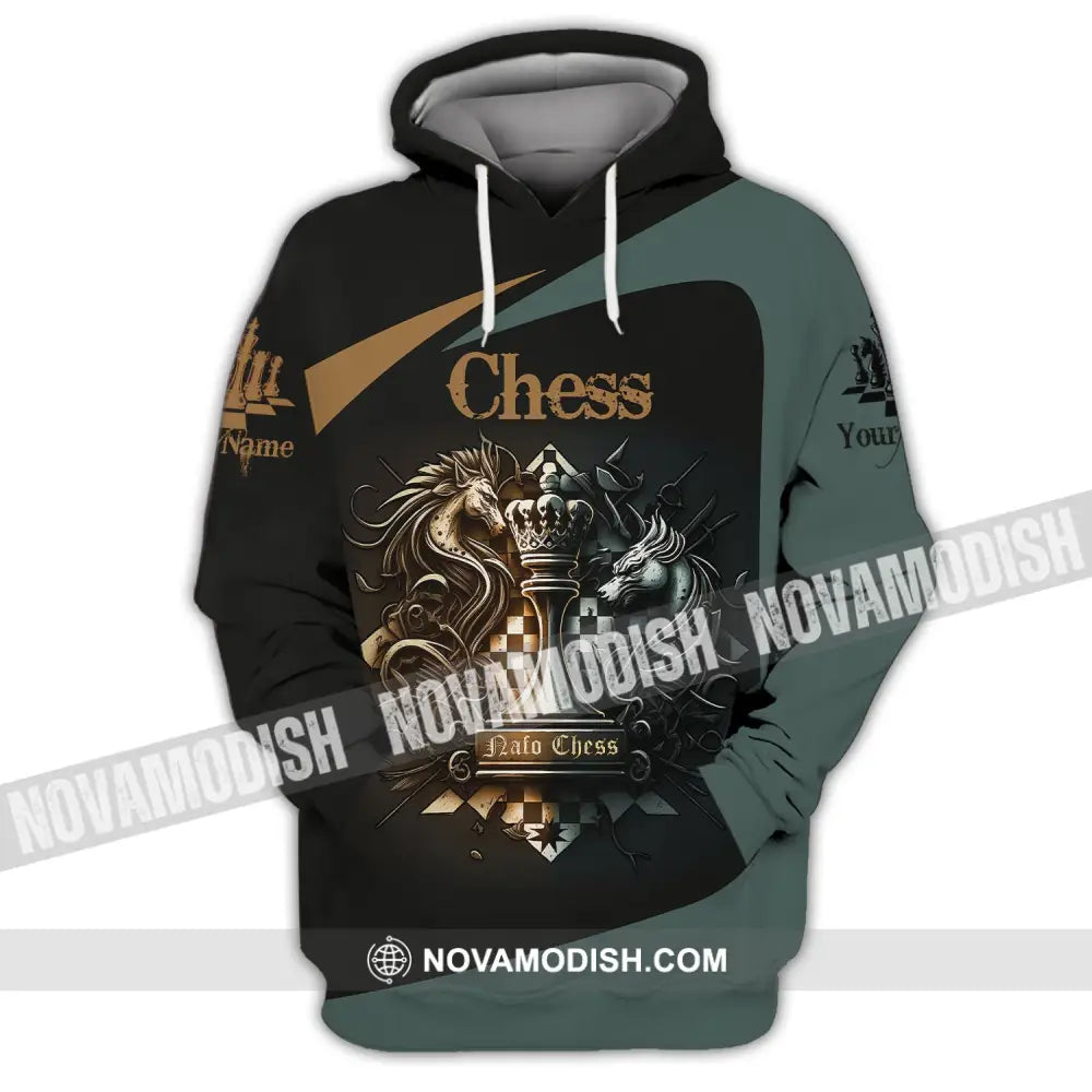 Unisex Shirt Custom Name Chess T-Shirt Nato Player Clothing Hoodie / S