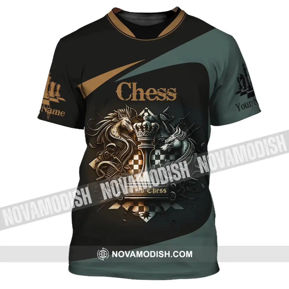 Unisex Shirt Custom Name Chess T-Shirt Nato Player Clothing / S