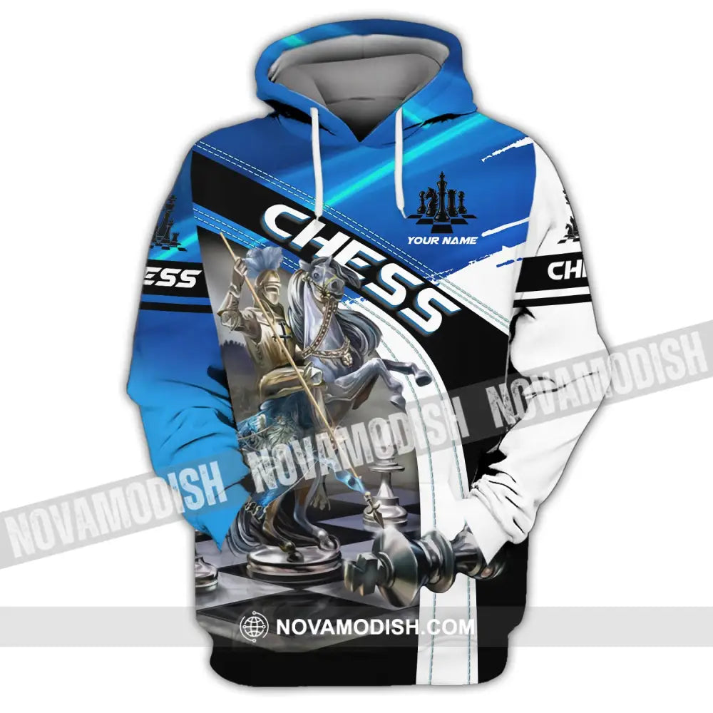 Unisex Shirt Custom Name Chess T-Shirt Player Clothing Hoodie / S