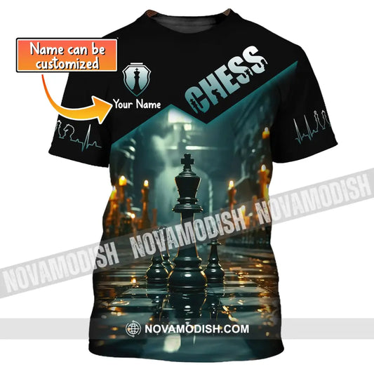 Unisex Shirt Custom Name Chess T-Shirt Player Club Checkmate