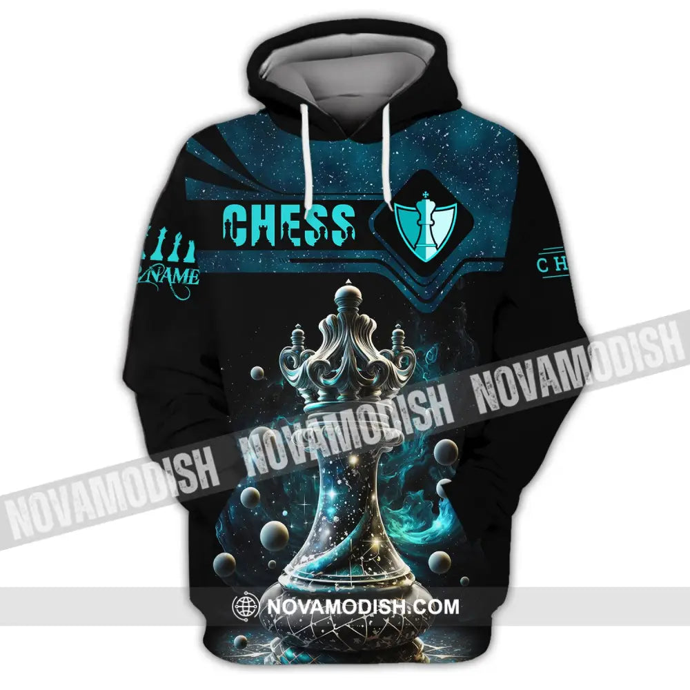 Unisex Shirt Custom Name Chess T-Shirt Player Club Checkmate Hoodie / S