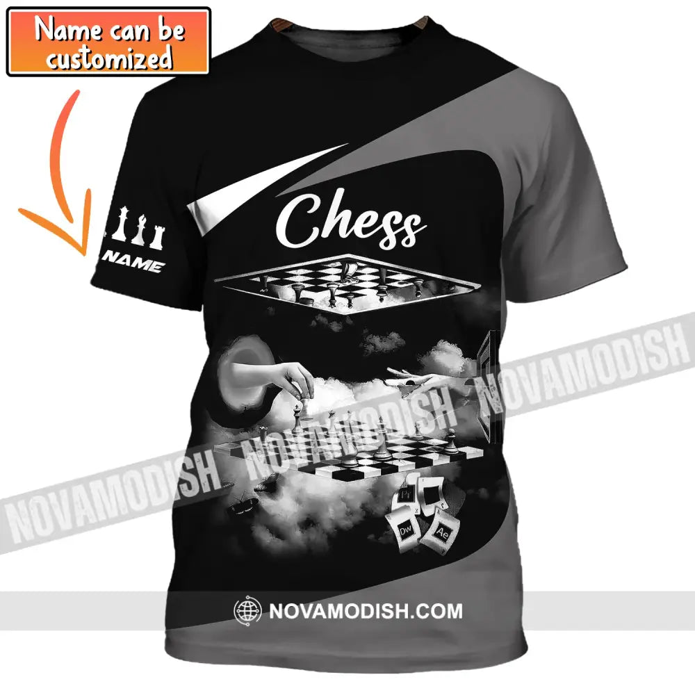 Unisex Shirt Custom Name Chess T-Shirt Player Club Checkmate Polo