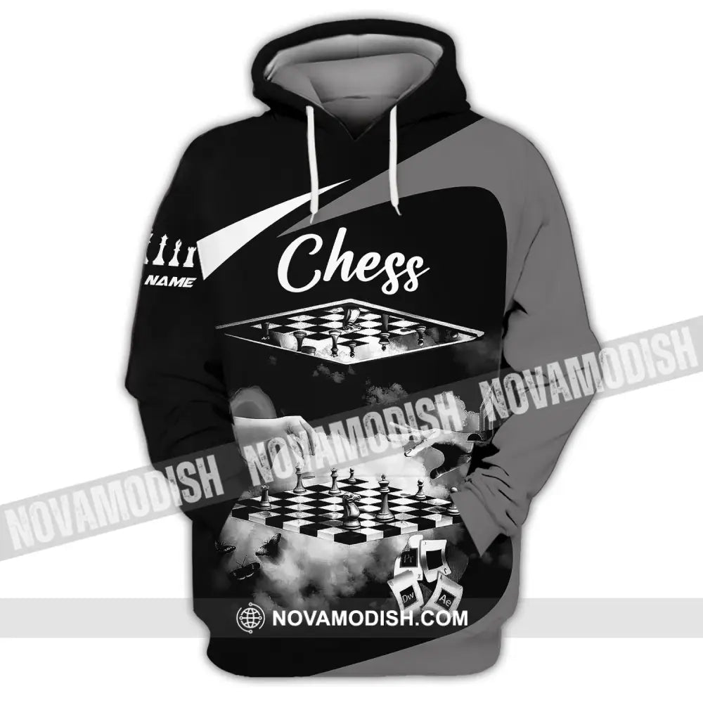 Unisex Shirt Custom Name Chess T-Shirt Player Club Checkmate Polo Hoodie / S