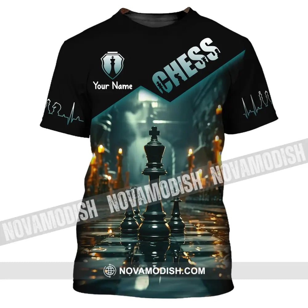 Unisex Shirt Custom Name Chess T-Shirt Player Club Checkmate / S