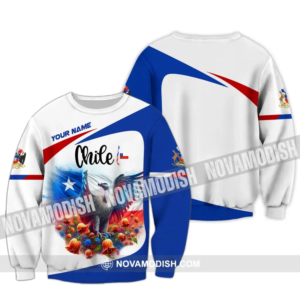 Unisex Shirt Custom Name Chile Polo Long Sleeve T-Shirt / S