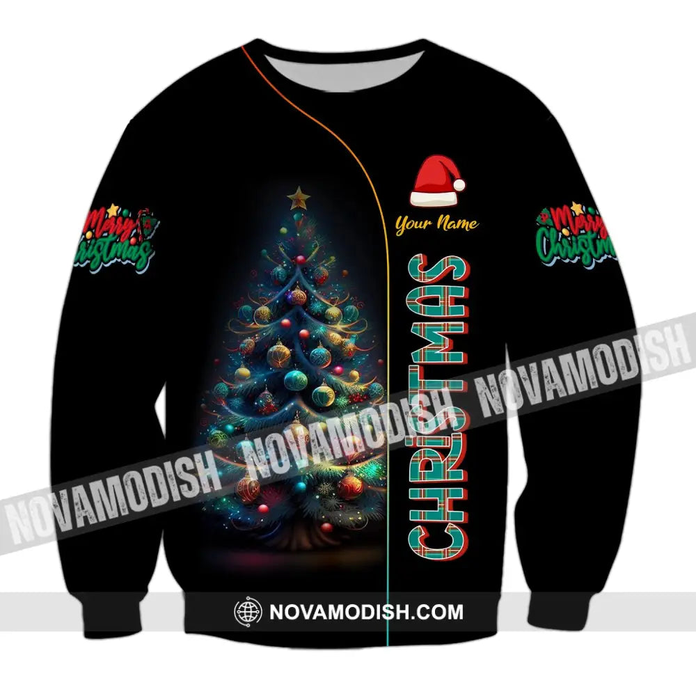 Unisex Shirt - Custom Name Christmas Night Long Sleeve / S T-Shirt