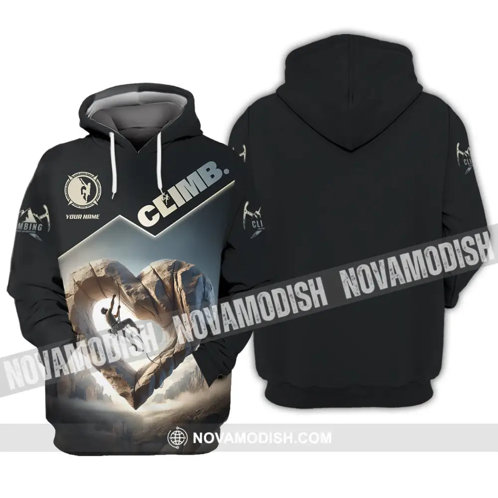 Unisex Shirt Custom Name Climb Long Sleeve T-Shirt Hoodie / S T-Shirt