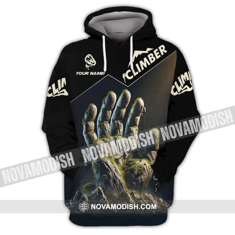 Unisex Shirt Custom Name Climbing Gift For Lover Hoodie / S T-Shirt