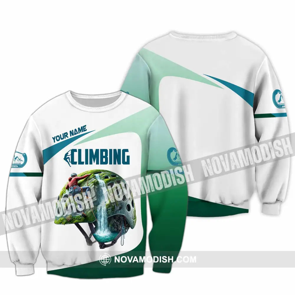Unisex Shirt Custom Name Climbing Gift For Lover Long Sleeve / S T-Shirt