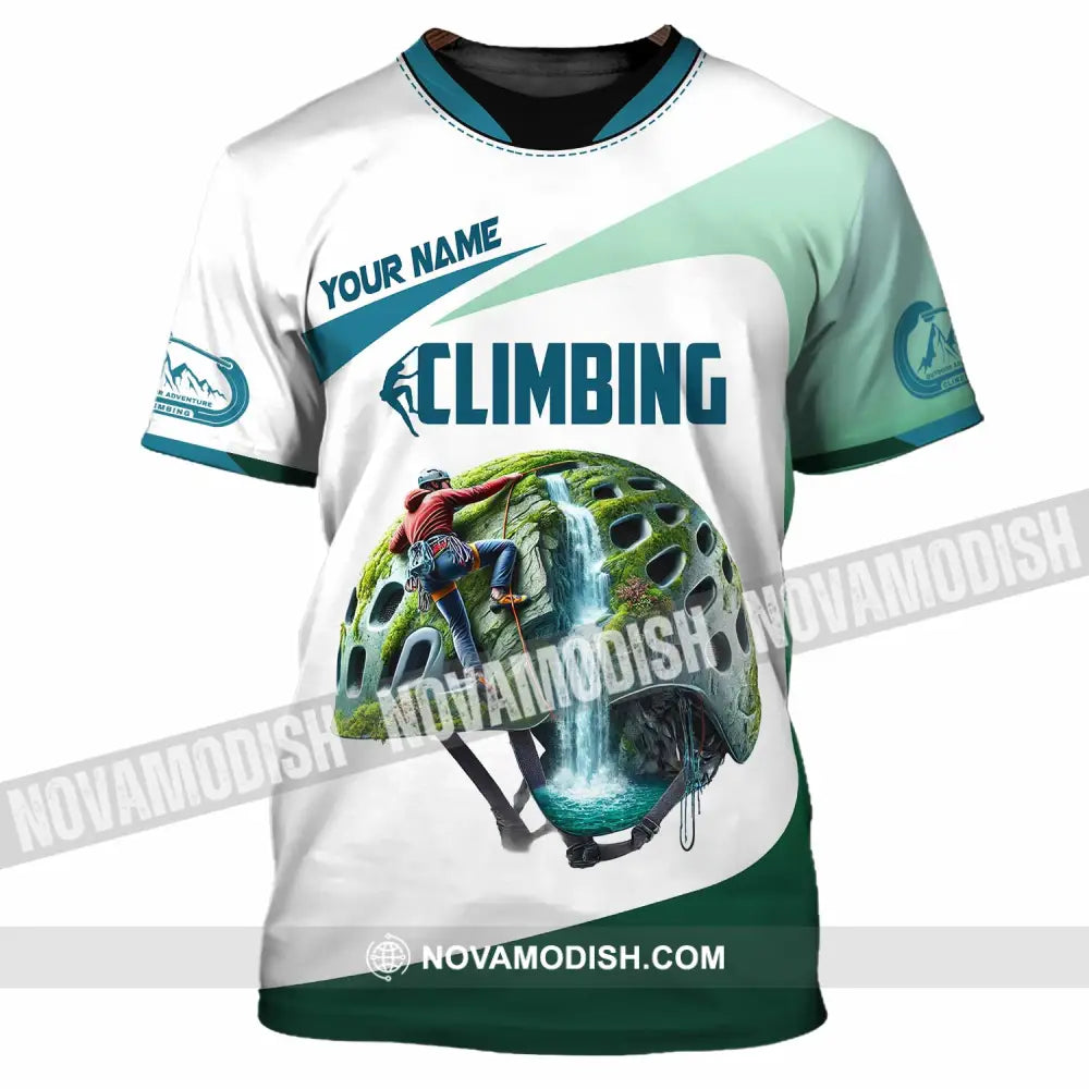 Unisex Shirt Custom Name Climbing Gift For Lover T-Shirt / S T-Shirt