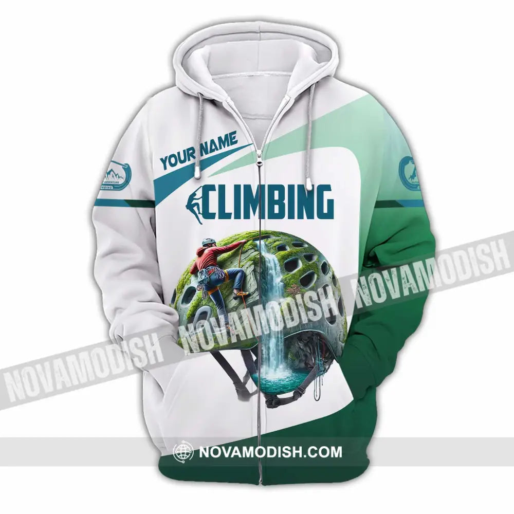 Unisex Shirt Custom Name Climbing Gift For Lover Zipper Hoodie / S T-Shirt