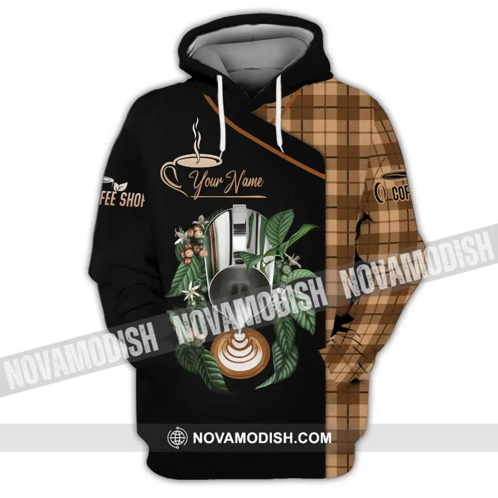 Unisex Shirt Custom Name Coffee Shop Hoodie Uniform / S T-Shirt