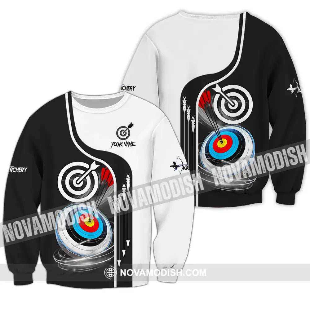 Unisex Shirt - Custom Name Color Sport Shirt Archery Classic Long Sleeve / S T-shirt