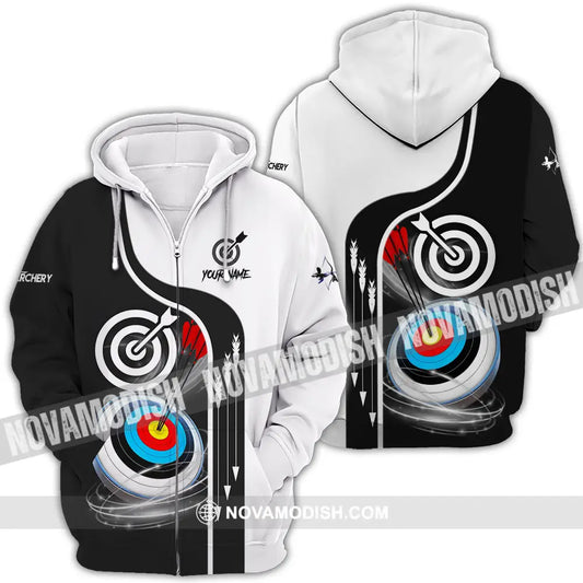 Unisex Shirt - Custom Name Color Sport Shirt Archery Classic Zipper Hoodie / S T-shirt