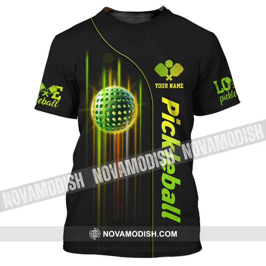 Unisex Shirt - Custom Name Shirt Colorful Line Pickleball T-Shirt / S T-shirt