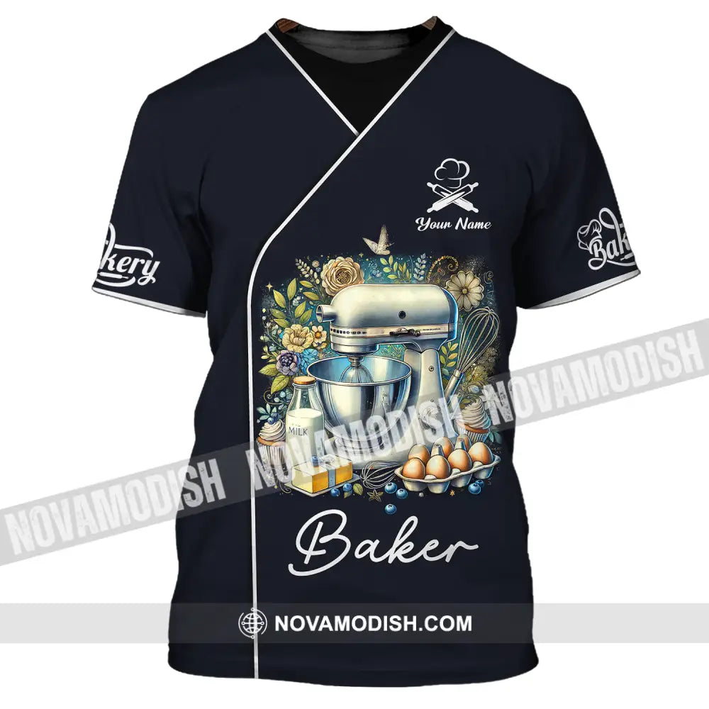 Unisex Shirt - Custom Name Cooking Lover Shirt Baker T-Shirt / S T-shirt