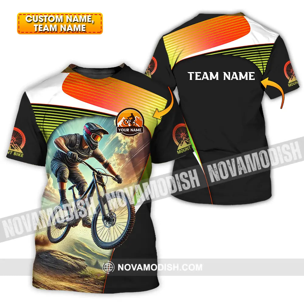 Unisex Shirt - Custom Name Cool Mountain Bike Shirt T-shirt