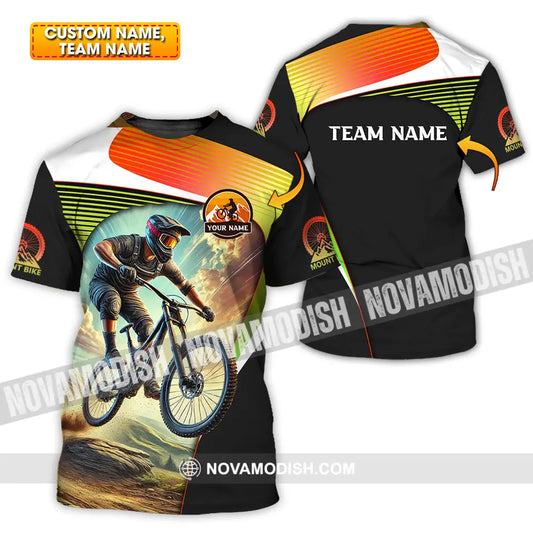 Unisex Shirt - Custom Name Cool Mountain Bike Shirt T-shirt