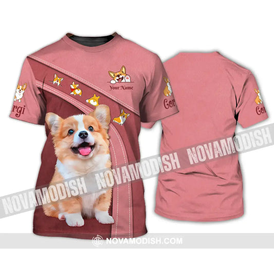 Unisex Shirt Custom Name Corgi Hoodie Polo Long Sleeve Lover T-Shirt / S T-Shirt