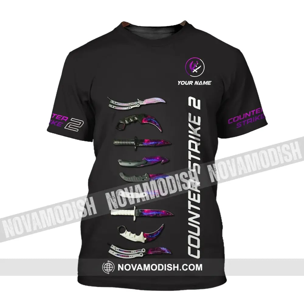 Unisex Shirt - Custom Name Counter Strike 2 T-Shirt / S T-Shirt