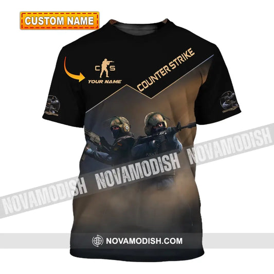 Unisex Shirt Custom Name Counter Strike Game Hoodie Polo Long Sleeve T-Shirt