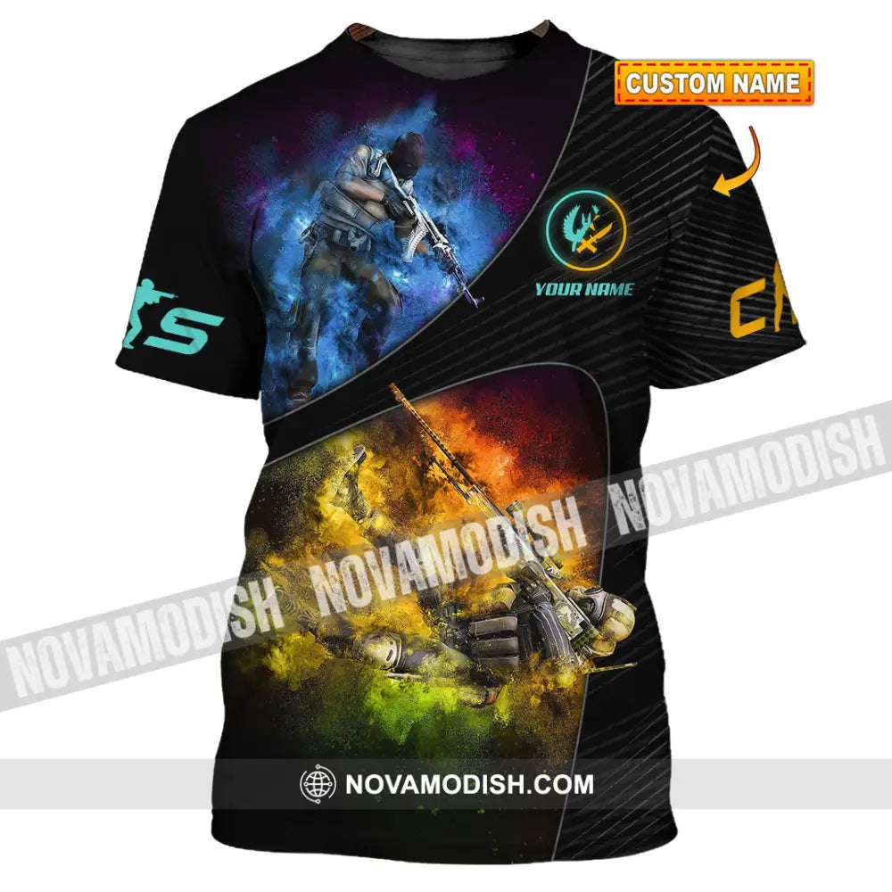 Unisex Shirt Custom Name Counter Strike Game T-Shirt Gamer Gift T-Shirt
