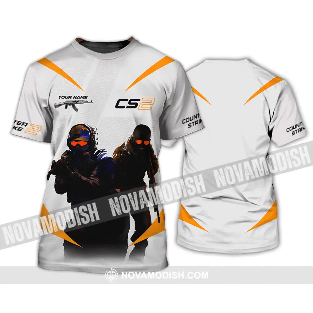 Unisex Shirt Custom Name Counter Strike Game T-Shirt Gamer Gift / S T-Shirt