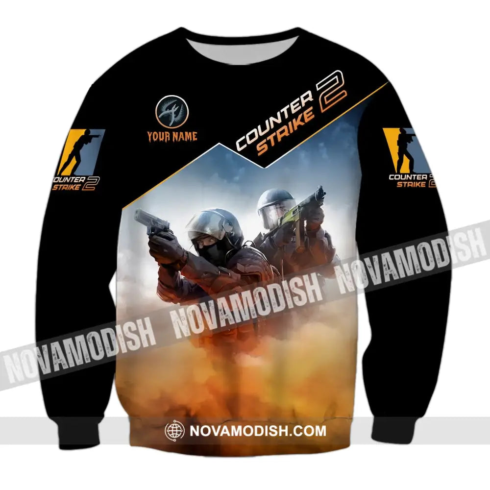 Unisex Shirt - Custom Name Counter Strike Long Sleeve / S T-Shirt