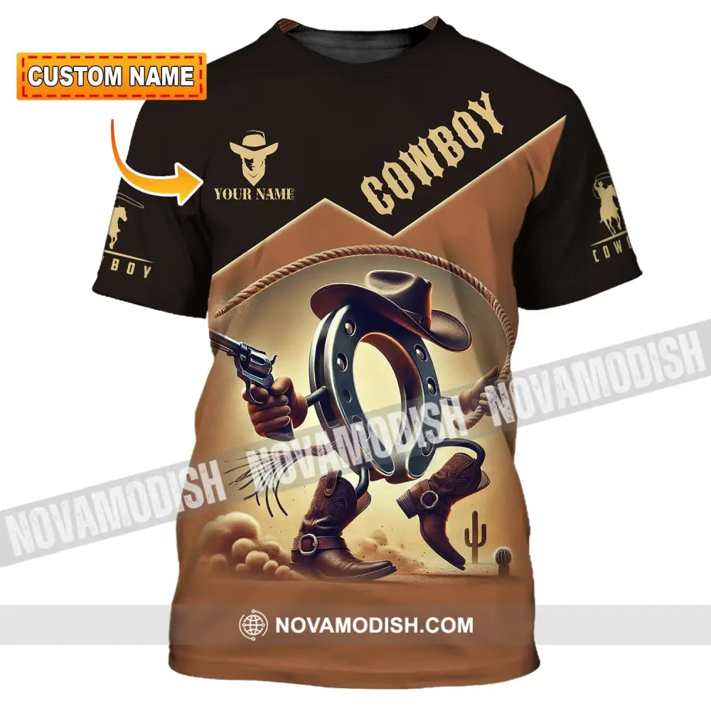 Unisex Shirt Custom Name Cowboy Lover T-Shirt T-Shirt