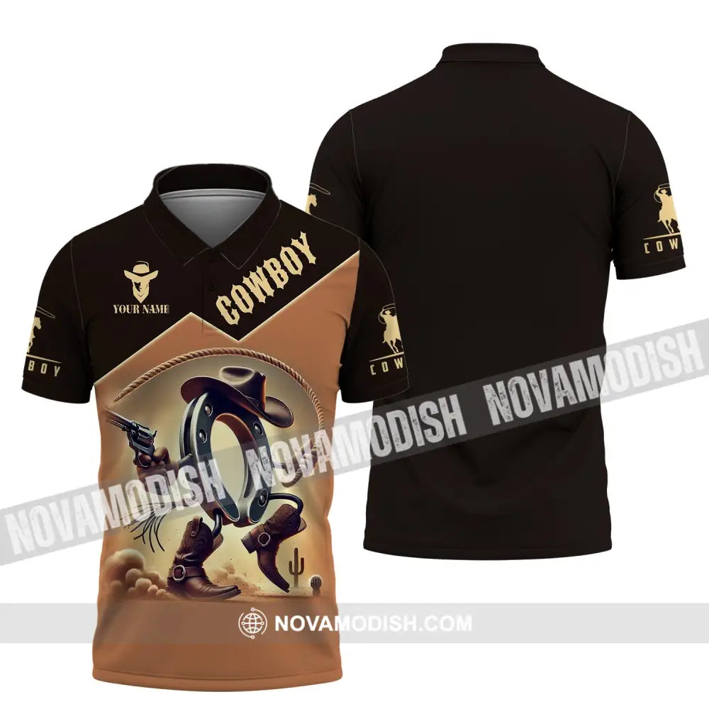 Unisex Shirt Custom Name Cowboy Lover T-Shirt Polo / S T-Shirt