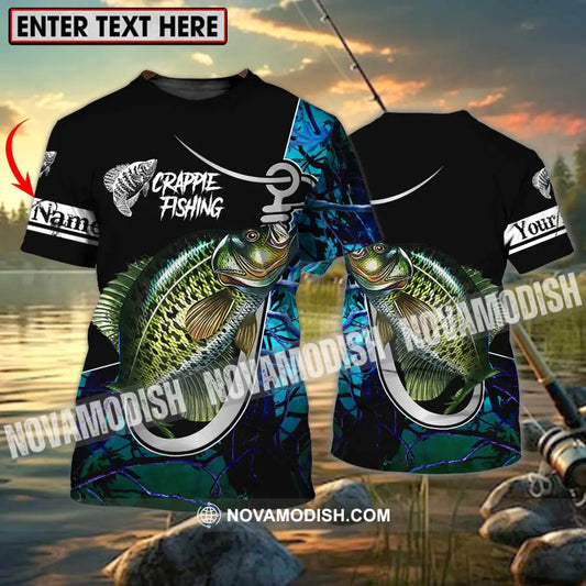 Unisex Shirt - Custom Name Crappie Fishing Shirt T-shirt