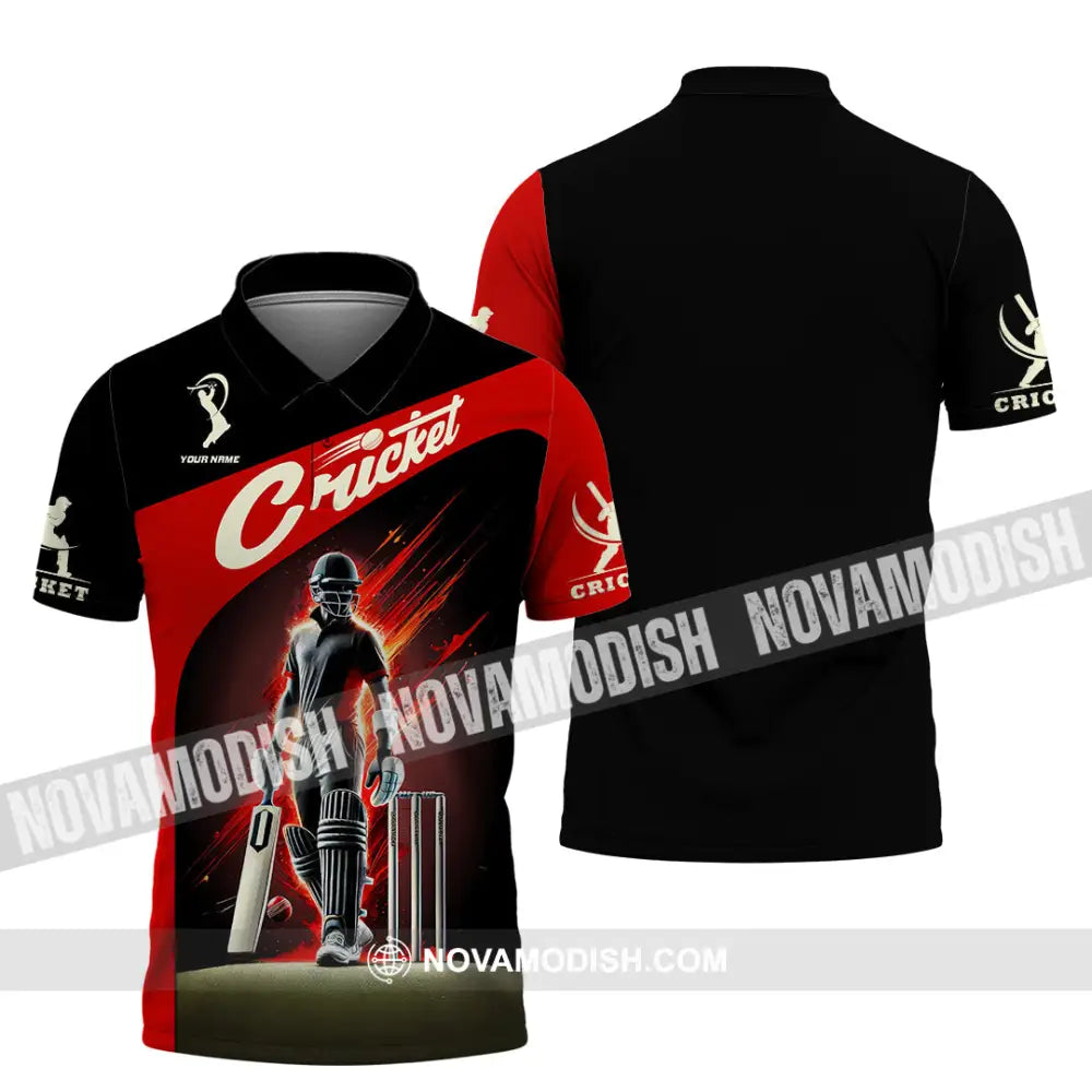 Unisex Shirt Custom Name Cricket Ball Lover Gift Polo / S T-Shirt