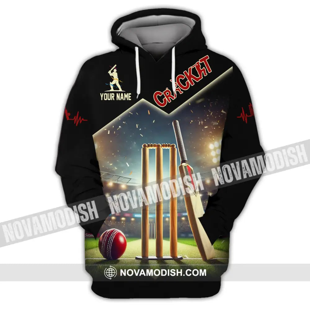 Unisex Shirt Custom Name Cricket Club Uniform Hoodie T-Shirt / S