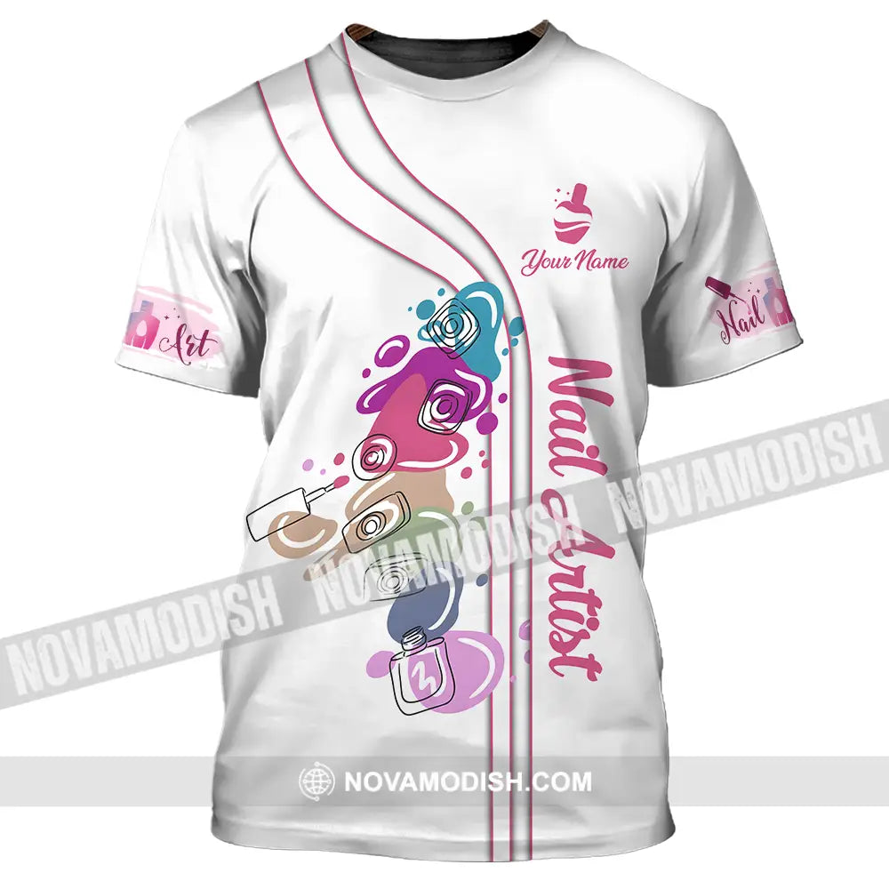 Unisex Shirt - Custom Name Shirt Cute Nails Artist T-Shirt / S T-shirt