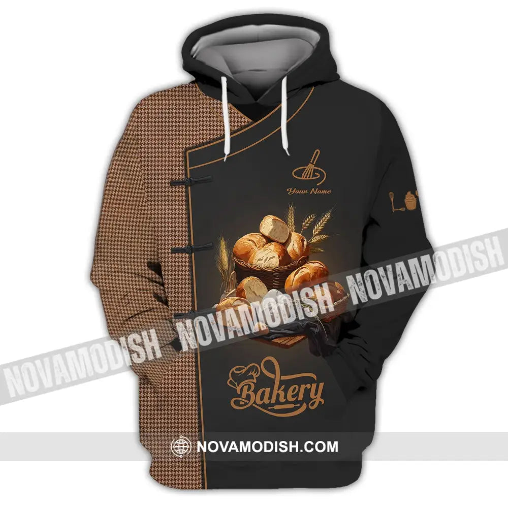 Unisex Shirt - Custom Name Dark 3D Shirt For Bakery Hoodie / S T-shirt