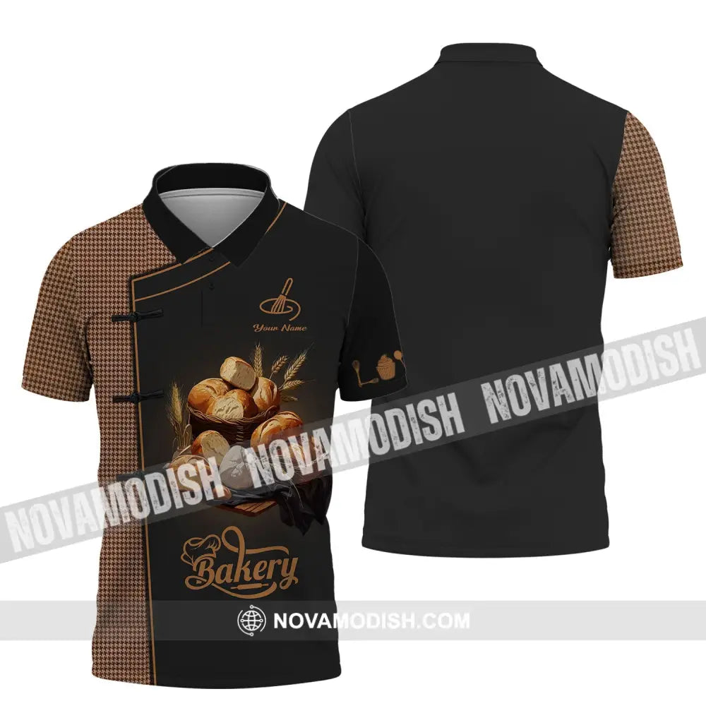 Unisex Shirt - Custom Name Dark 3D Shirt For Bakery Polo Shirt / S T-shirt