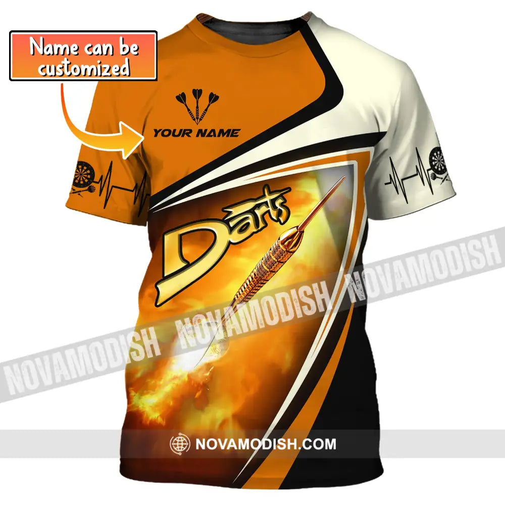 Unisex Shirt Custom Name Dart Darts T-Shirt Gift For Lover Gamer