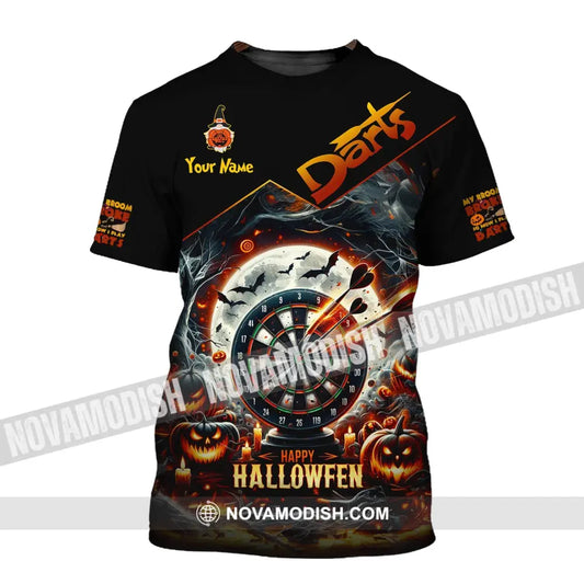 Unisex Shirt Custom Name Dart Halloween Darts T-Shirt Gift For Lover Gamer / S T-Shirt