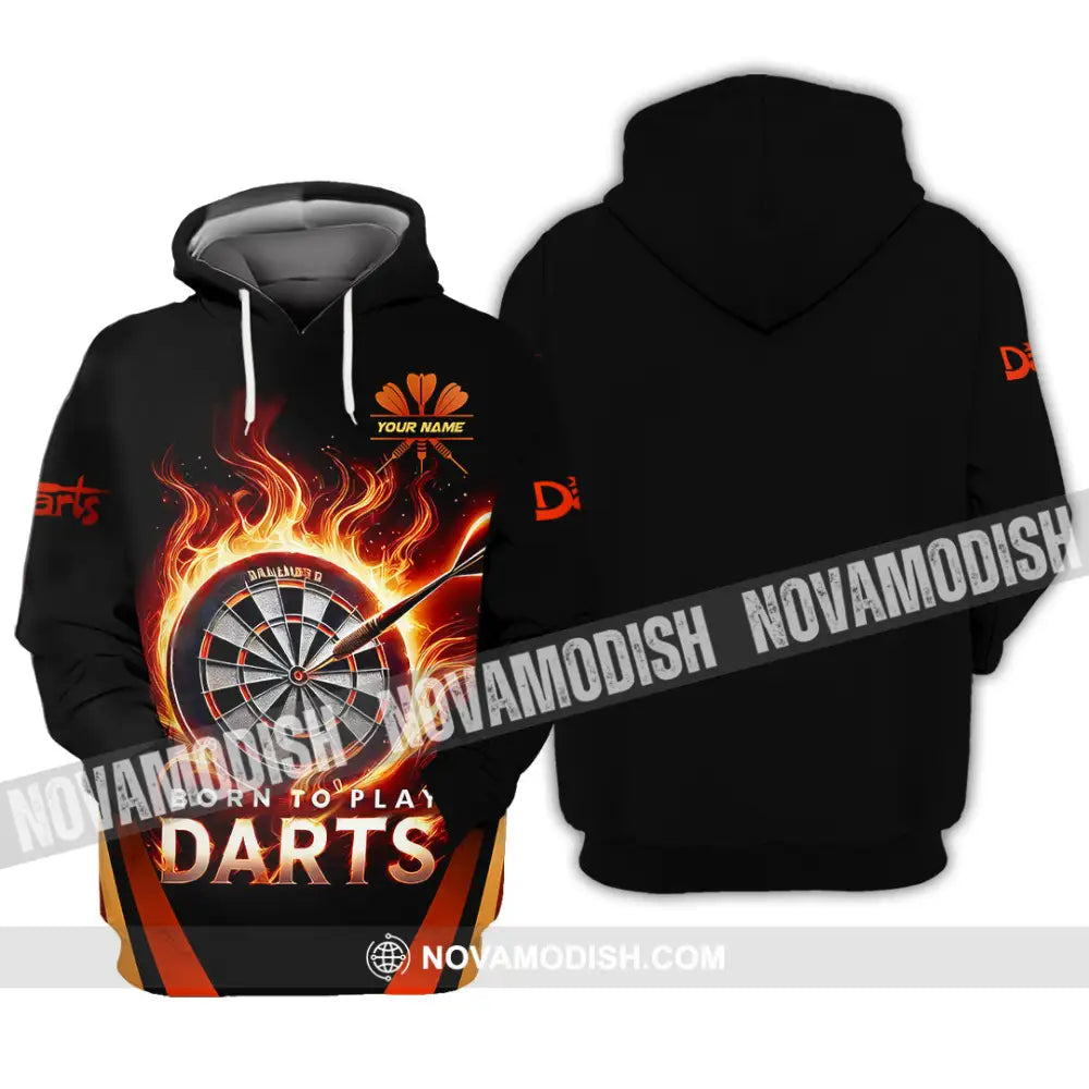 Unisex Shirt Custom Name Dart Love Hoodie Polo Long Sleeve Gift For Player / S T-Shirt