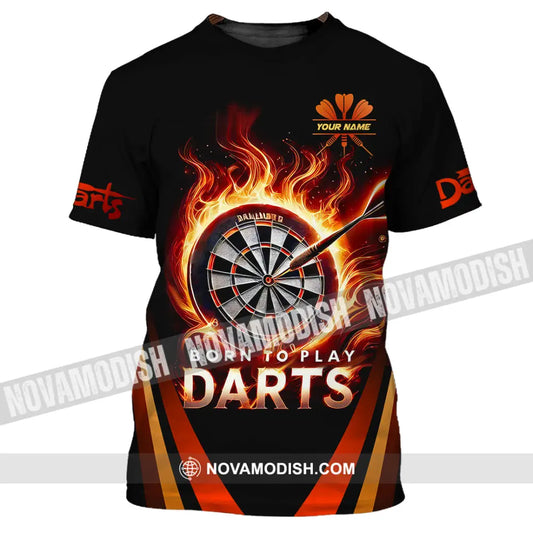 Unisex Shirt Custom Name Dart Love Hoodie Polo Long Sleeve Gift For Player T-Shirt / S T-Shirt